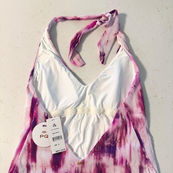 NWT PQ Swim Pink Tie Dye Spell Avery One Piece Swim Suit - Picture 7 of 12
